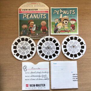 View-Master Reels Peanuts Original Package 1966 GAF B536 Charlie Brown Snoopy